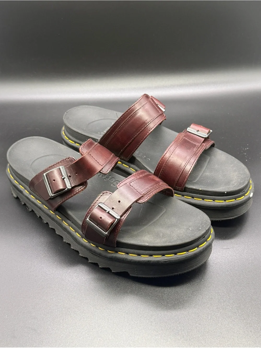 Dr. Martens Myles Sandals Men's 11 Brown Strapped Platform Y2K Luxury Casual Wea